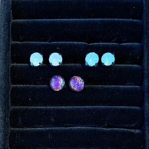 Iridescent Stud Earring Bundle